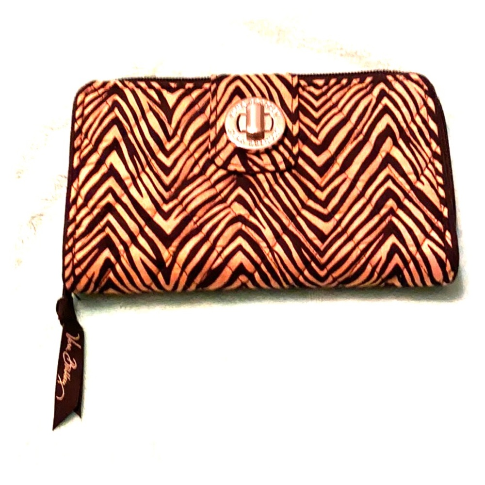 Vera Bradley Microfiber RFID Turnlock Wallet